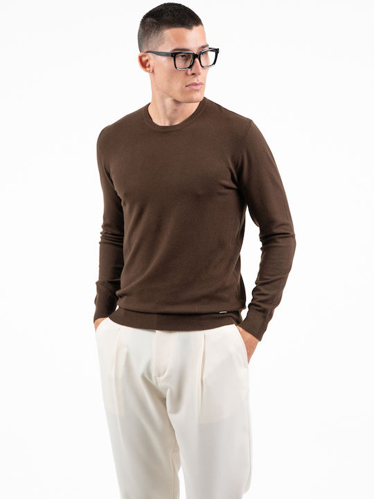 Gianni Lupo Langarm Pullover Kaffee