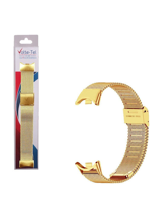 Volte-tel Vt155 Metal Watch Strap Xiaomi Smart Band 8 / Smart Band 9 / Smart Band 10 Milan Gold