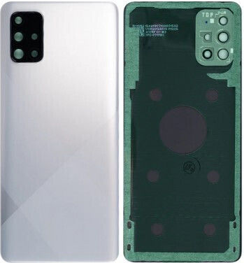 Samsung Galaxy A71 Batteriedeckel+Kameralinse Silber Qualität A