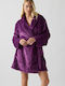 Minerva Χειμερινή Γυναικεία Ρόμπα Purple