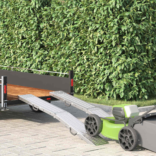 Vidaxl Loading Ramp 2 Pieces Silver 166 x 22.5 x 4.5 cm