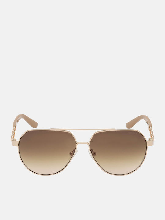 Guess Women's Sunglasses with Gold Metal Frame ...