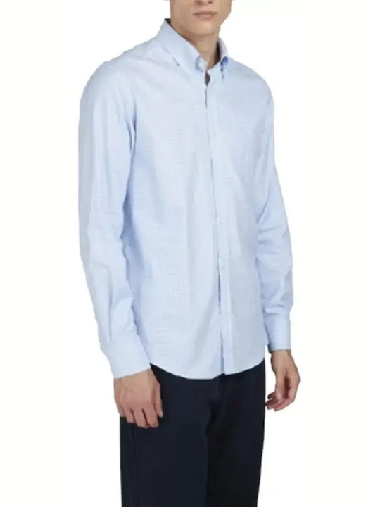 Long-sleeved Shirt White, Light Blue