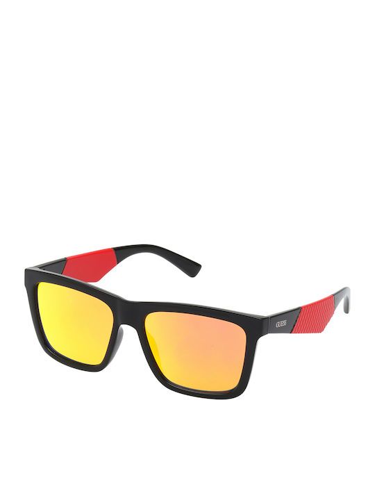 Guess Unisex Sunglasses with Black Plastic Frame and Orange Mirror Lens GO00067 01C