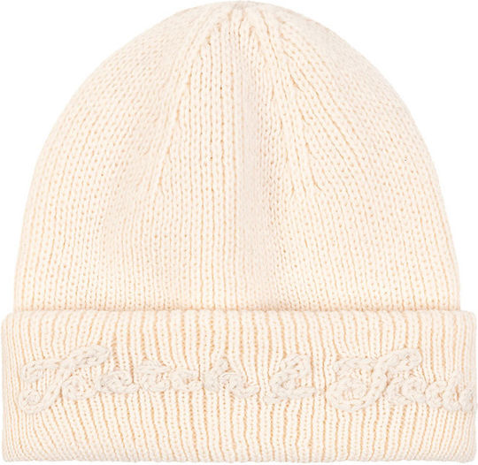 Beanie Unisex Beanie Knitted in Beige color