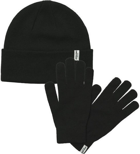 Beanie Ανδρικός Σκούφος Πλεκτός σε Μαύρο χρώμα