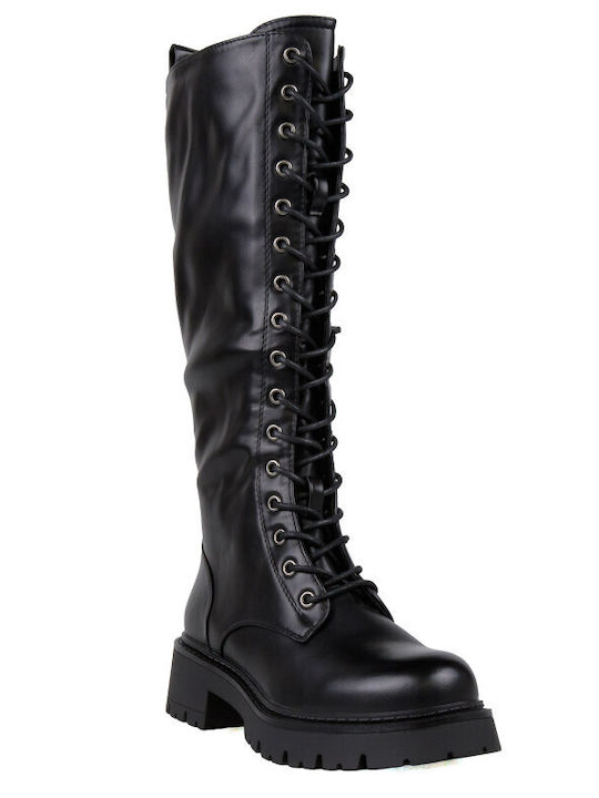 Women's Boots with Laces Black