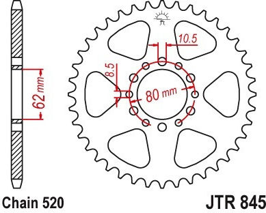 Pinion spate 845.46/fe3457.46 845 46 F Yamaha Xt250/sr250 46δ Pbr