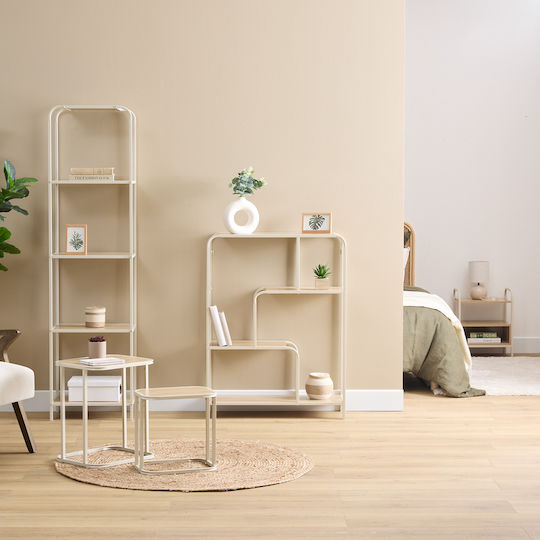 Nachttisch Metall Beige 40x30x50cm