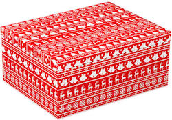 Weihnachtsfiguren Verpackungskarton Xmas Rote-Weiß 30.5x23x13.5cm Doroσημο 17159-8 Weihnachtsfiguren Verpackungskarton Xmas Rote-Weiß 30.5x23x13.5cm Doroσημο 17159-8
