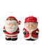 Weihnachts-Salz- und Pfeffer-Set Rot L9.5xB7cm. 2Stück