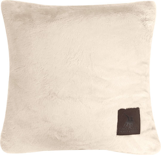 Greenwich Polo Club Μαξιλάρι Καναπέ 3968 από Γούνα Ivory 40x40εκ.