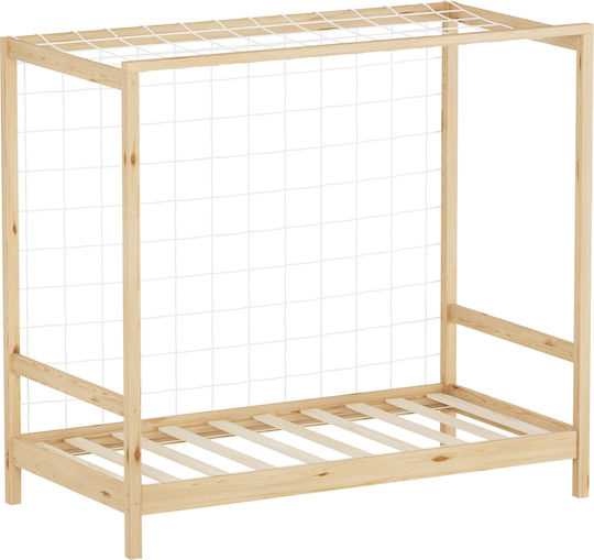 Παιδικό Κρεβάτι Μονό Μπεζ για Στρώμα 80x160cm