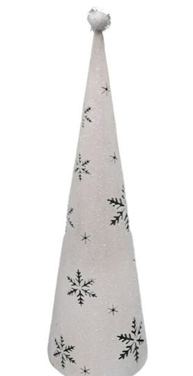 Metal Christmas Cone Light Led Battery 11.5 X 11.5 X 39cm