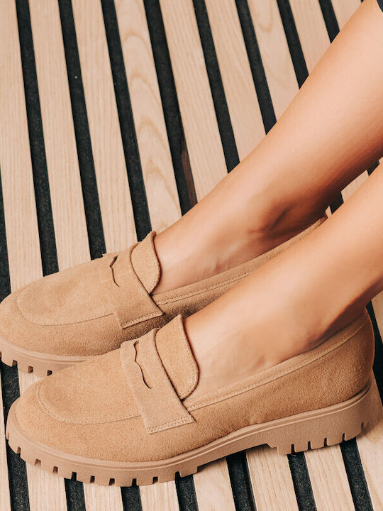 Silia D Leder Damen Loafers in Braun Farbe