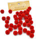Pom Pom 15mm 10 Stück Monochrom Rot