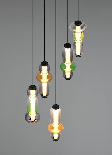 Trio Lighting Lustră Multicolor 42x200cm.