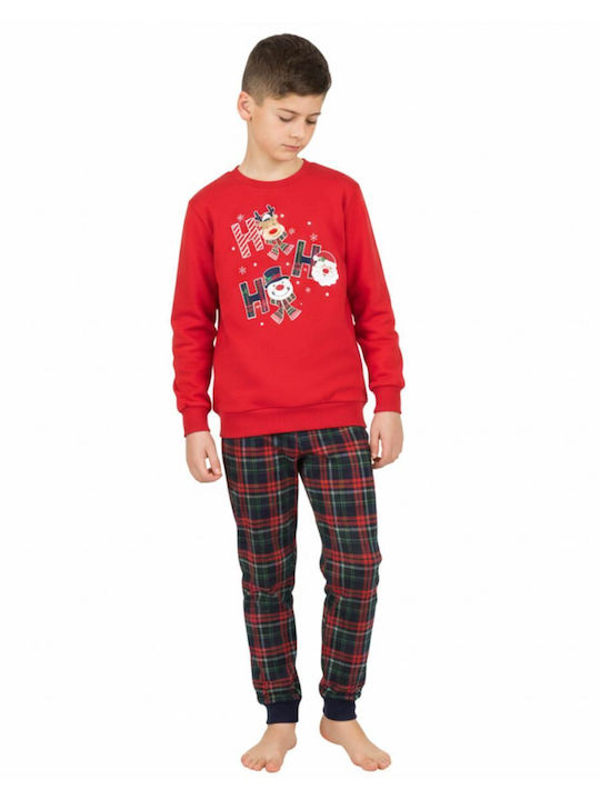 Energiers Kids' Pajamas Winter Red