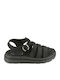Дамски Кожени Сандали Gladiator Flatforms Черни