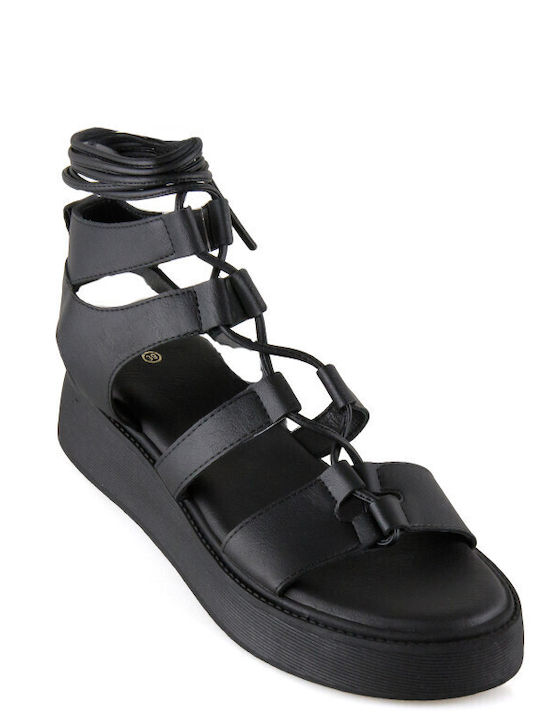 Women's Flat Sandals Flatforms Black