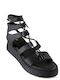 Women's Flat Sandals Flatforms Black