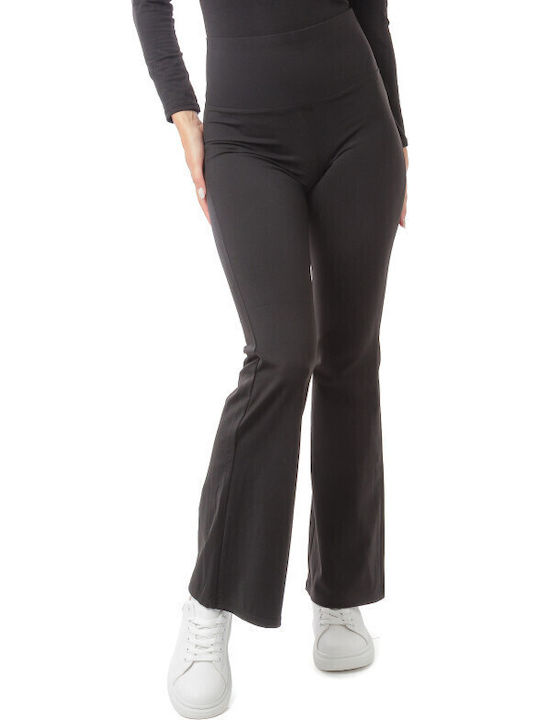 Schwarzes Hochgeschnittenes Caprihose mit Ausge...