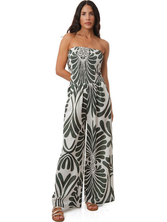 Silia D Γυναικεία Strapless Ολόσωμη Φόρμα Λευκή...