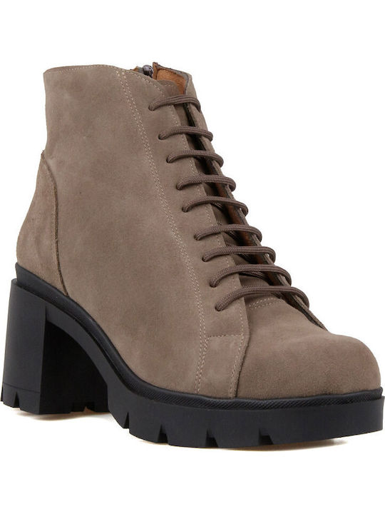 Silia D Leather Women's Ankle Boots Brown