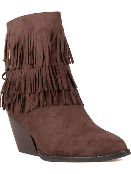 Silia D Suede Women's Cowboy Boots Brown