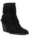 Suede Women's Cowboy Boots Black
