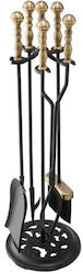 Vevor Fireplace Tool Set with Stand Holder Bronze