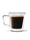 Vialli Design Set of Cups Coffee Glass Brown 250ml 2pcs
