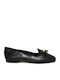 Lederne Damen Ballerinas in Schwarz Farbe
