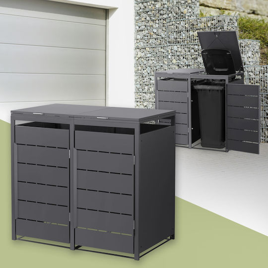 ML-Design Plastic Coș de gunoi Deșeuri 240lt Gri