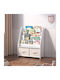 Bibliotecă pardoseală Metal Alb 70x30x85cm