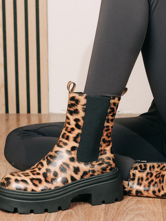 Γυναικεία Chelsea Μποτάκια Animal Print