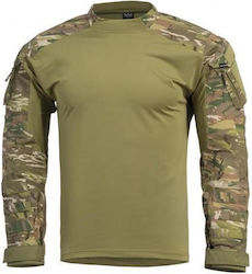 Cămașă Camo de Luptă Pentagon Tactical pentru Bărbați cu Protecție la Coate Cordura Grassman