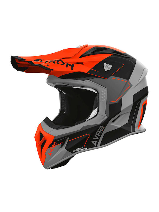 Airoh Aviator Ace 2 Shield Orange Matt Κράνος Μηχανής Motocross ECE 22.06