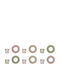 Easylife Set of Cups Coffee Porcelain Multicolored 100ml 6pcs