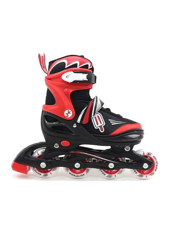 Αθλοπαιδιά Inline Αυξομειούμενα Rollers Κόκκινα Ενηλίκων/Παιδικά