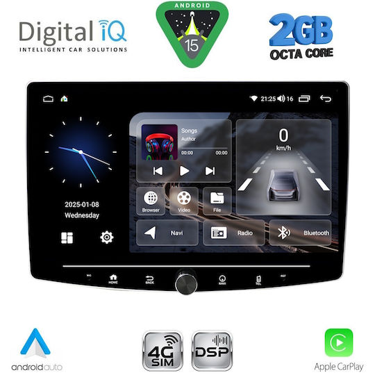 Digital IQ Ραδιόφωνο Αυτοκινήτου (1DIN) (Bluetooth/USB)