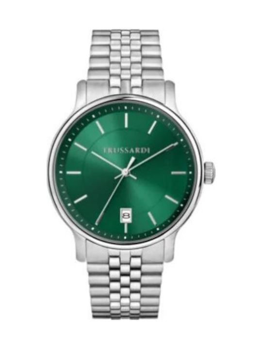 Trussardi Updated Men's Watch 39mm Battery with Silver Stainless Steel Bracelet