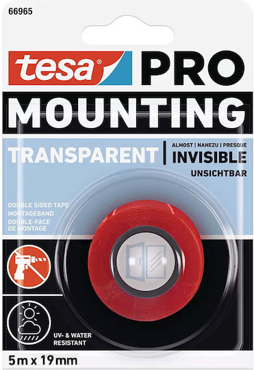 Tesa Selbstklebend Doppelseitiges Klebeband Transparent 19mmx5m 1Stück