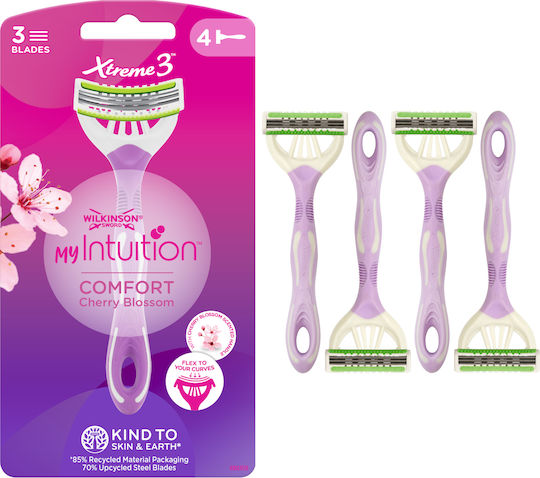 Wilkinson Sword Intuition Comfort Ξυραφάκια Σώματος μιας Χρήσης 4τμχ