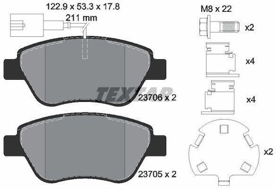 Textar 2370601 Brake Pad Set Car Brake Pads & Rotors