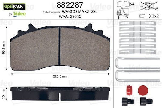 Valeo 882287 Brake Pad Set Disc Brake