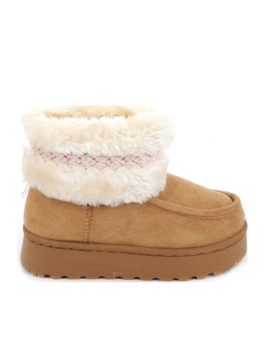 Kinder-Schneestiefeletten Braun