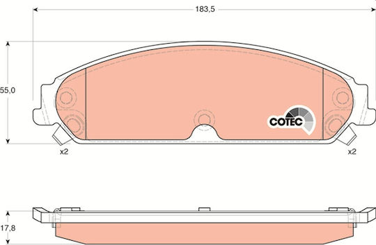 Trw Brake Pad Set Disc Brake Gdb4134