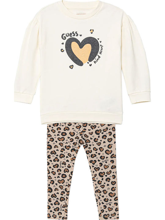 Kids' Set with Leggings Winter 2pcs Cream White