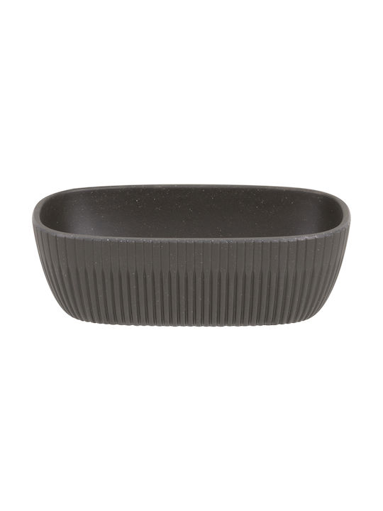 GTSA Serving Bowl Round made of Melamine Black with Diameter 17.6cm 6pcs